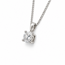 Load image into Gallery viewer, Lab Diamond 0.255 carat 9kt White Gold 4mm Necklace