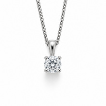 Load image into Gallery viewer, Lab Diamond 0.255 carat 9kt White Gold 4mm Necklace