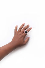 Load image into Gallery viewer, Black Star Diopside & Rubellite Silver Ring