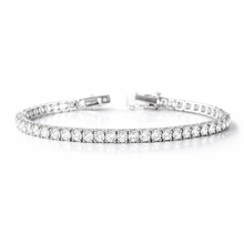 Load image into Gallery viewer, Lab Diamond 5.94 carat 9kt White Gold Tennis Bracelet
