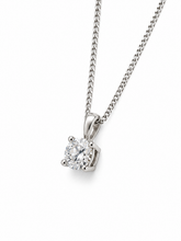 Load image into Gallery viewer, Lab Diamond 0.255 carat 9kt White Gold 4mm Necklace
