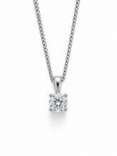 Load image into Gallery viewer, Lab Diamond 0.255 carat 9kt White Gold 4mm Necklace
