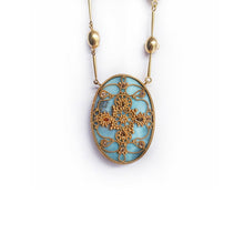 Load image into Gallery viewer, Larimar, Diamond, Aquamarine &amp; Pearl Necklace
