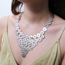 Load image into Gallery viewer, Emerald Silver &amp; Gold Giraffe Necklace
