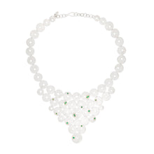 Load image into Gallery viewer, Emerald Silver &amp; Gold Giraffe Necklace
